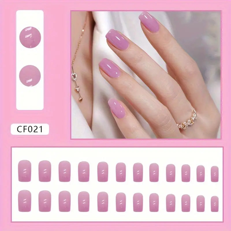 Glossy Square Nails