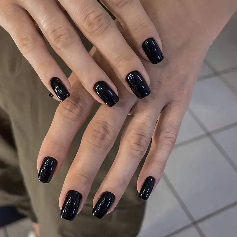 Girls All Seasons Black Nails