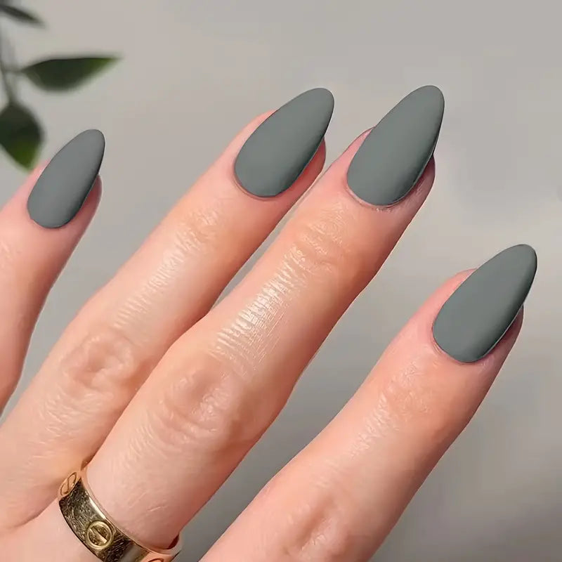 Multi-color Matte Almond Press On Nails