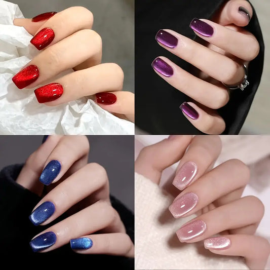 Glossy Short Square Nails