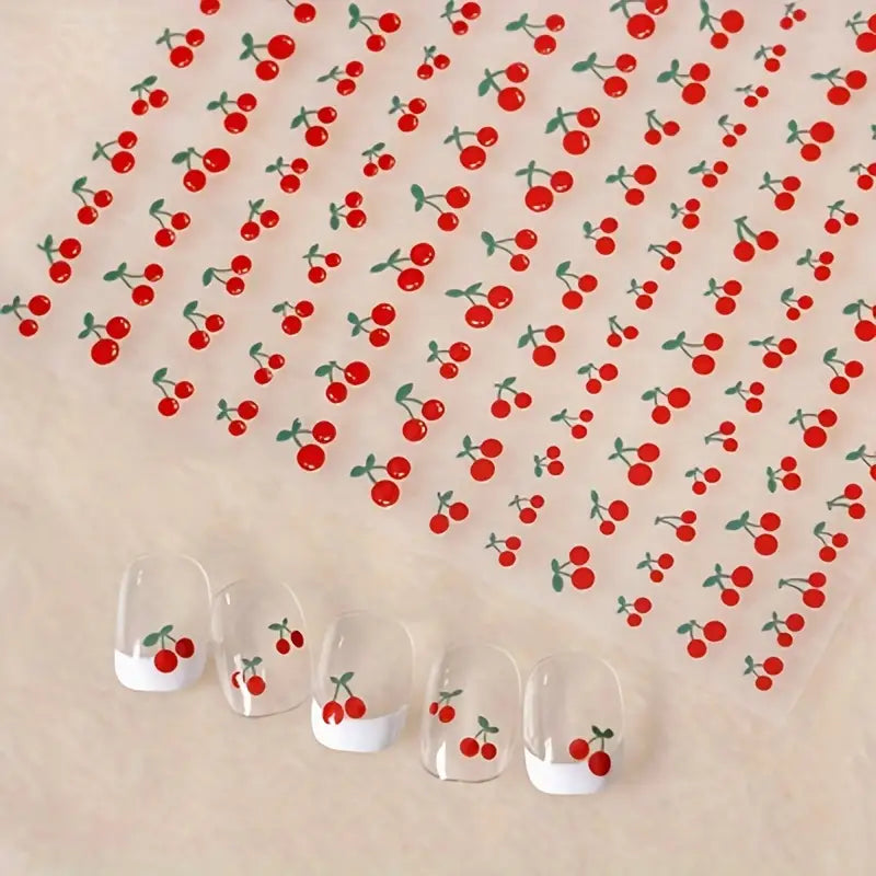 Cherry Nail Decals for Summer