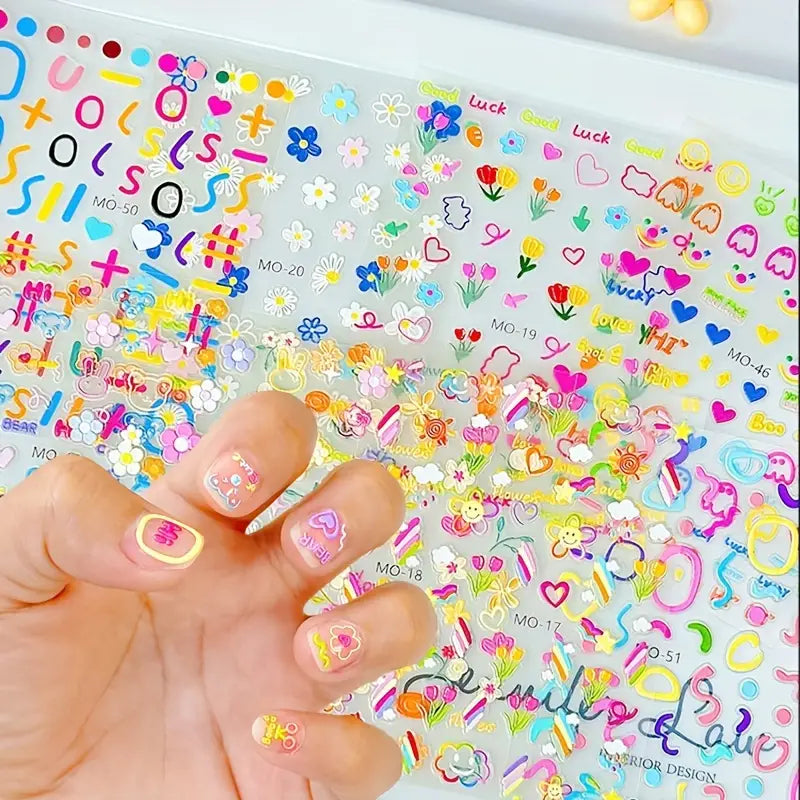 Cute Cartoon Nail Art Stickers