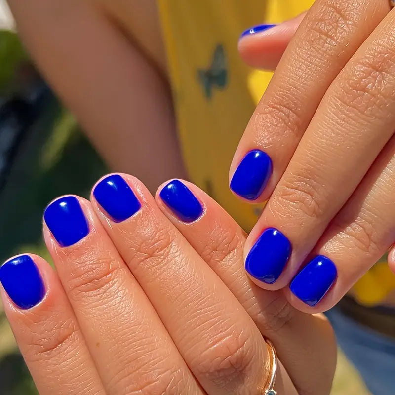 Navy Blue Acrylic Nails