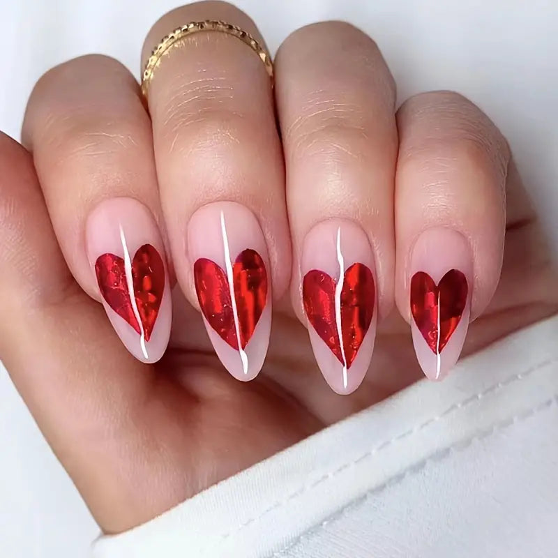 Valentine's Day Long False Nails