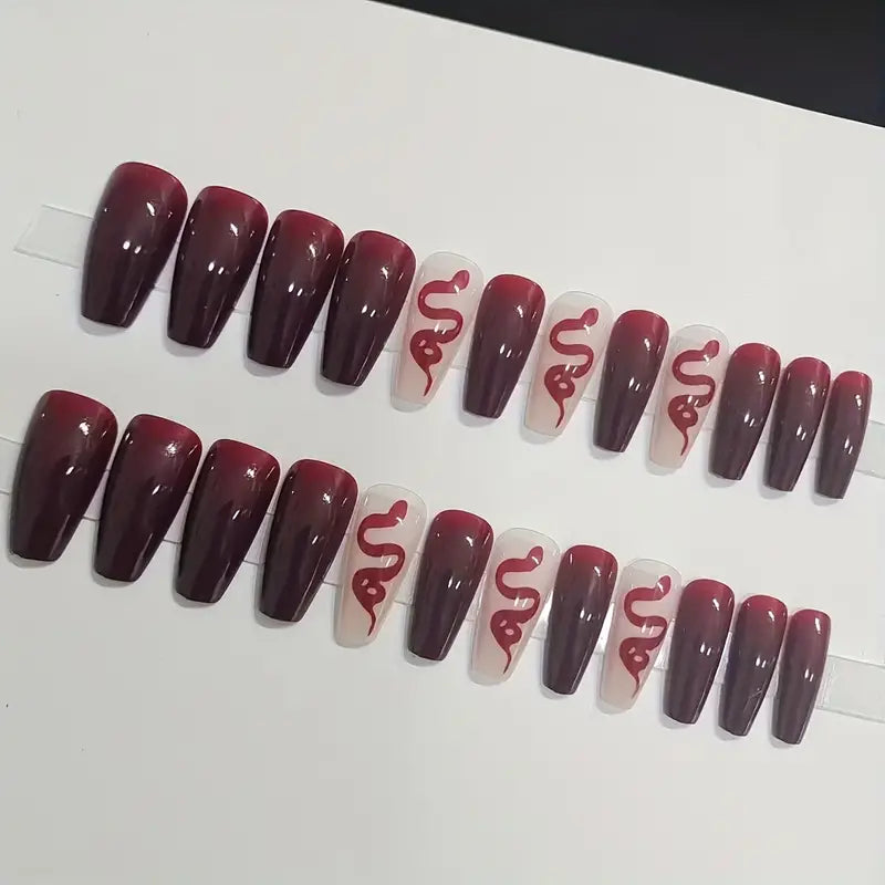 Snake Design Press On Nails