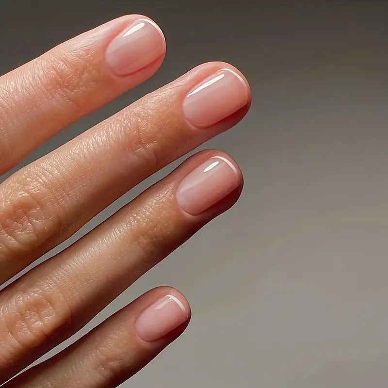 Nude Short Oval Press On Nails