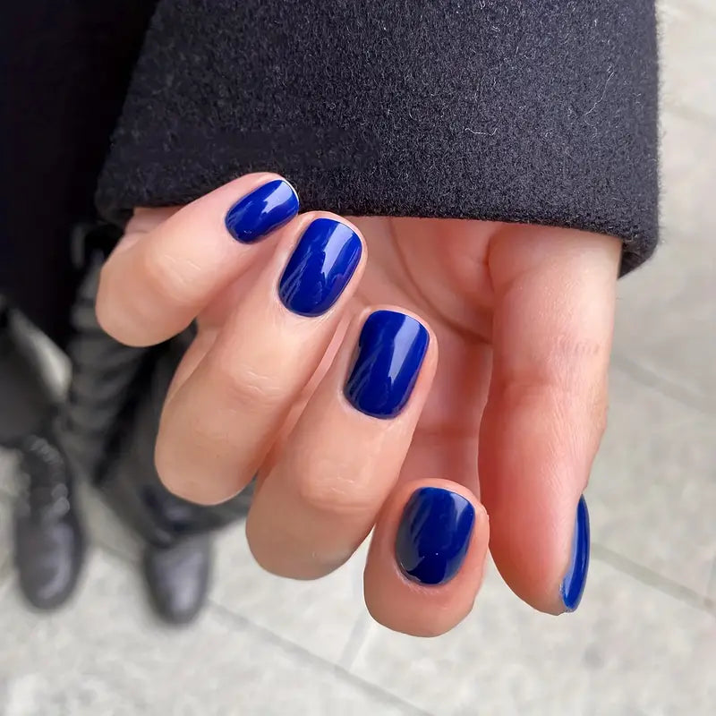 Navy Blue Acrylic Nails