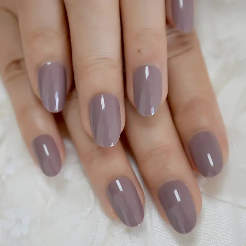 Pure Gray Fall Winter Nails