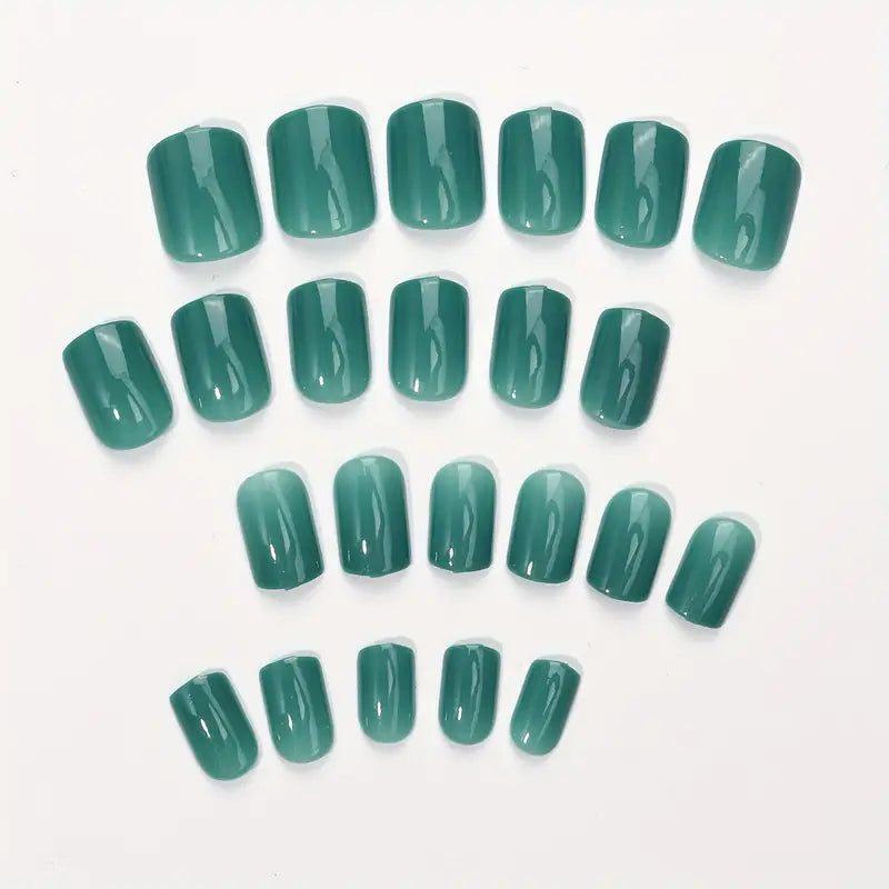 Green Artificial Acrylic Nails