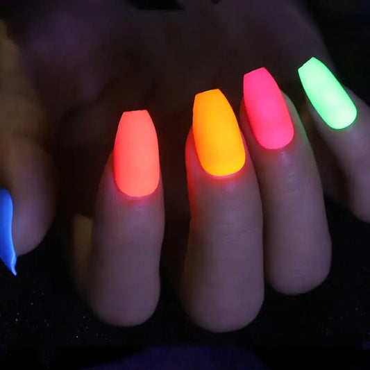 Summer Neon Fluorescent Nails