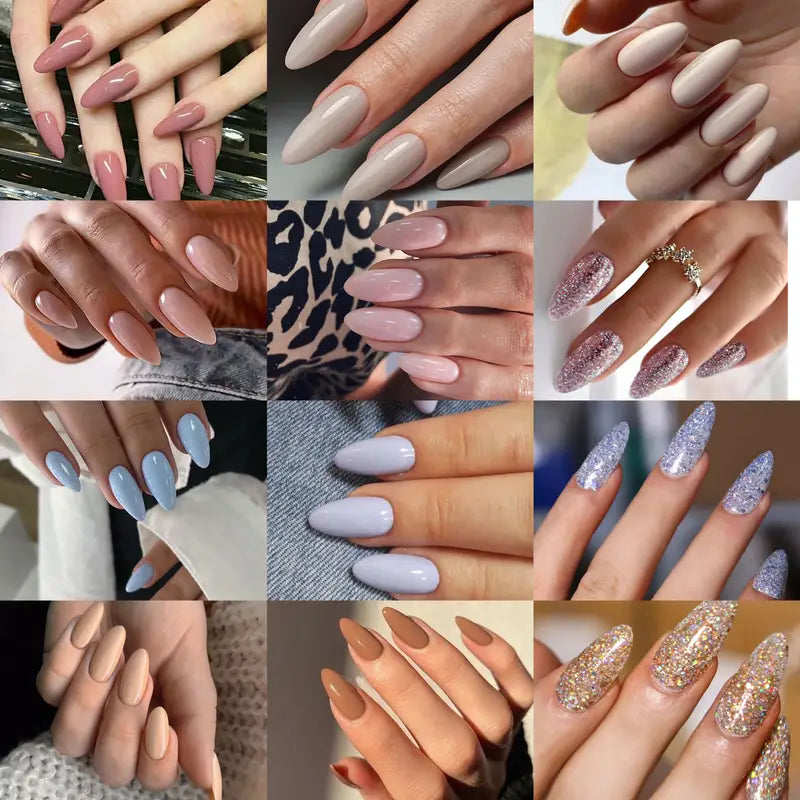 Almond Shaped Nails - 12 Colors