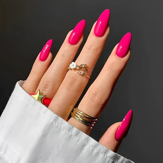 Glossy Solid Color Summer Nail