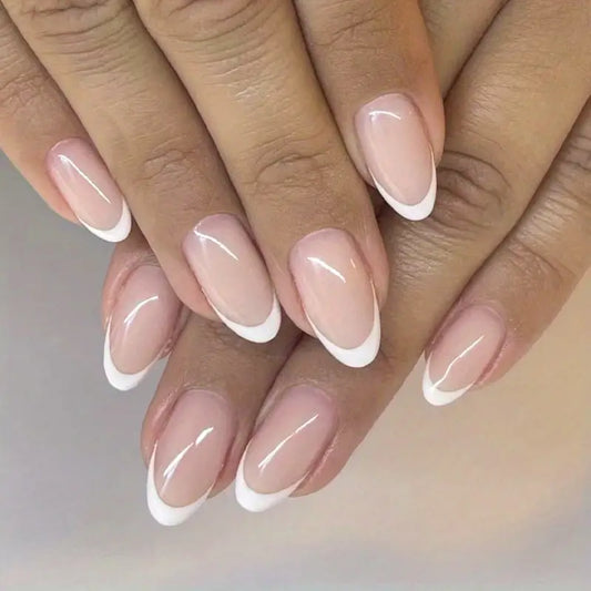 White French Tip Press On Nails