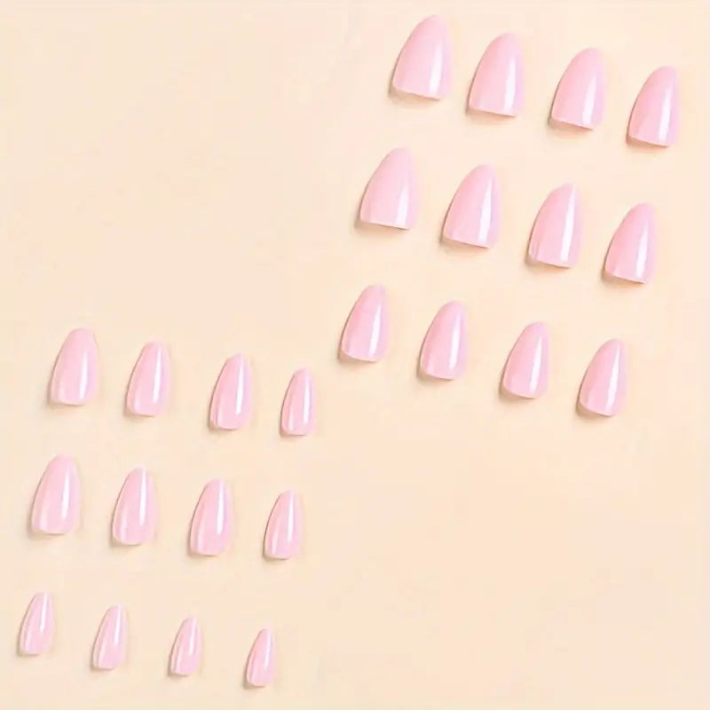 Cherry Pink Square Nails