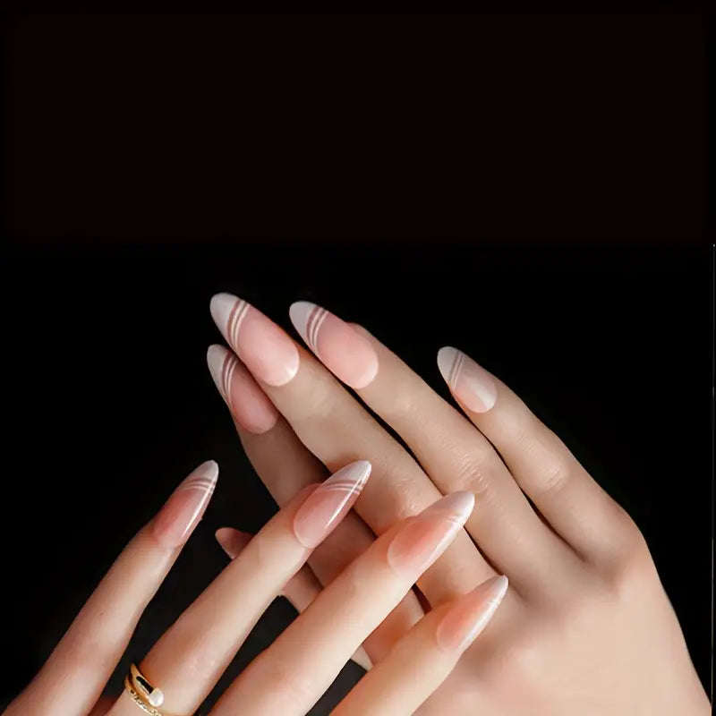 French Style White Edge Nails