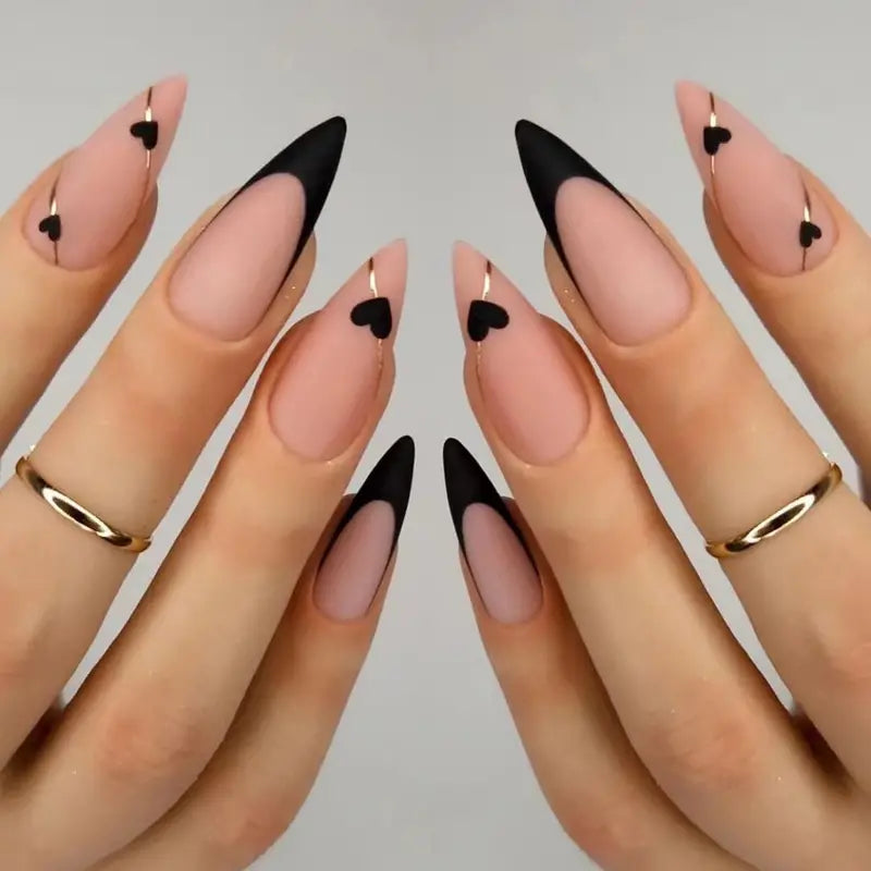 French Tip Nails - Matte Finish