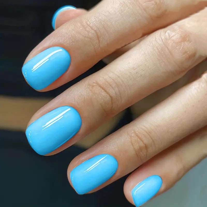 Women Cool Baby Blue Nails