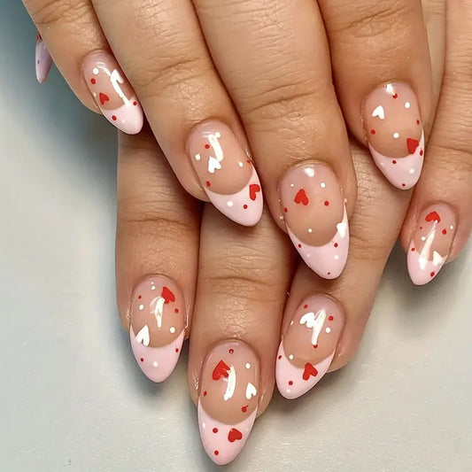 24pcs Glossy Valentine's Day Press On Nails