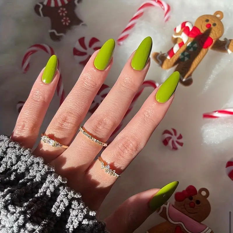 Durable Glossy Green nails