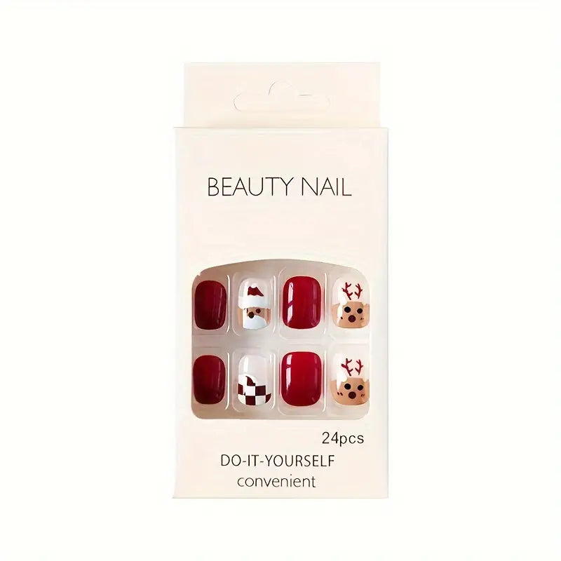 Deer Chessboard Square Nails