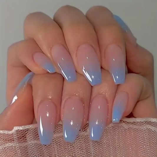 Gradient Ballerina Fake Nails