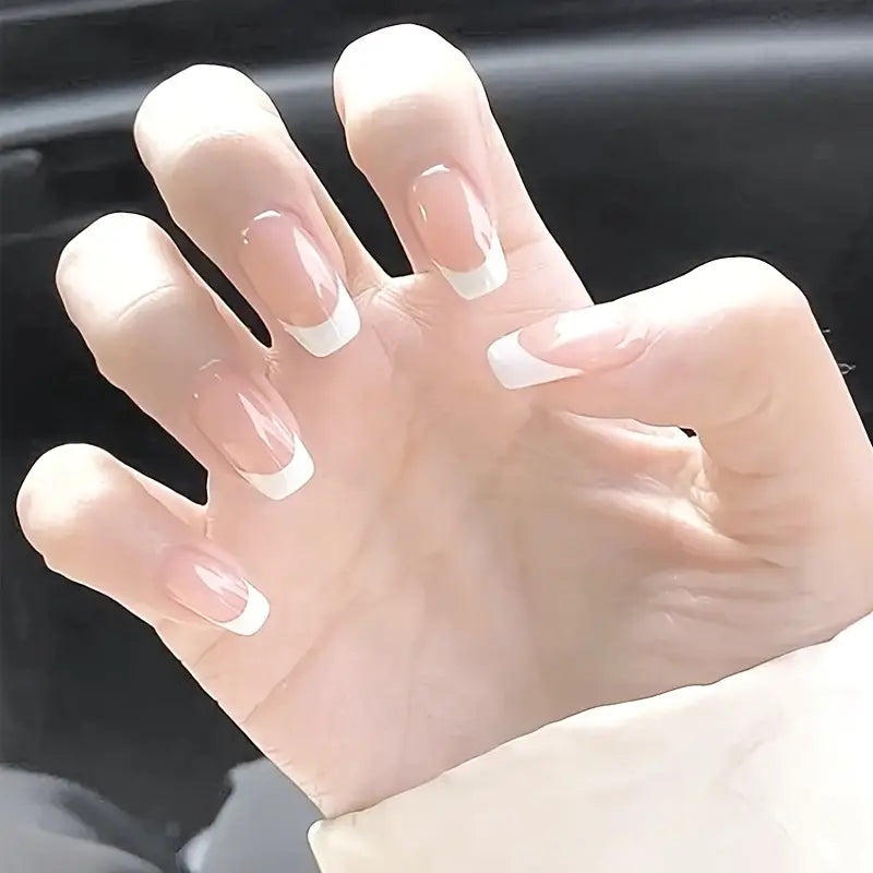 French Style White Edge Nails