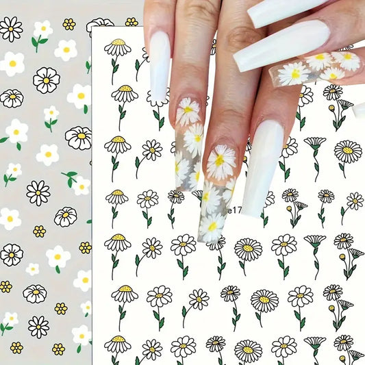 Spring Daisy Nail Art Stickers