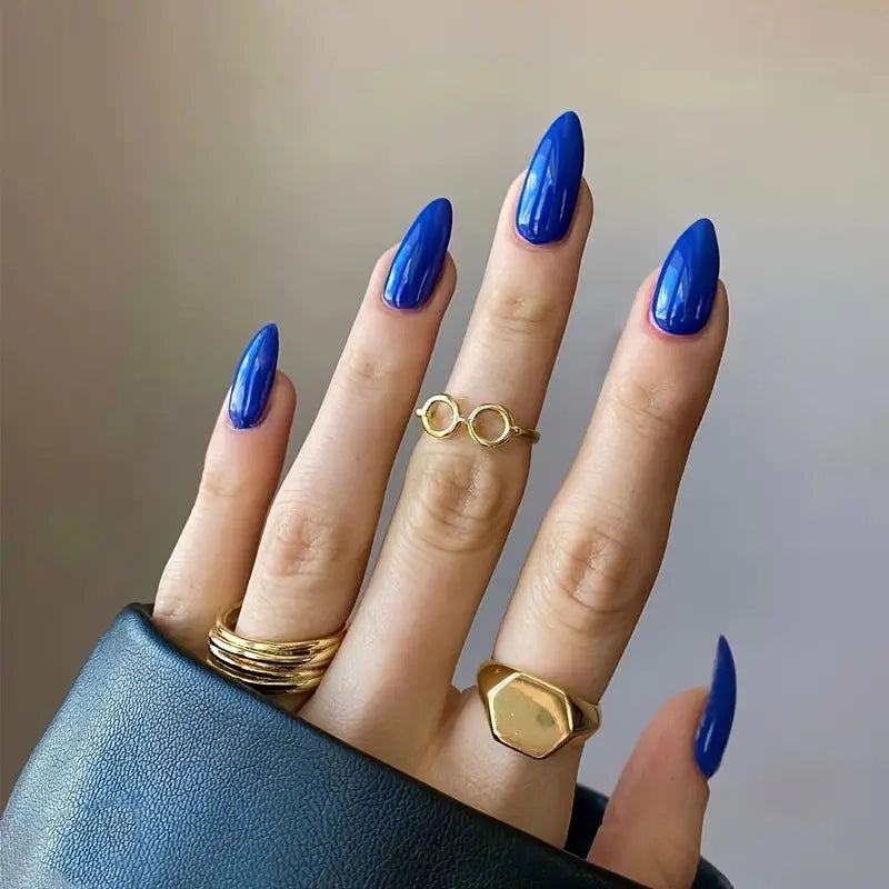 Women Klein Blue Nails