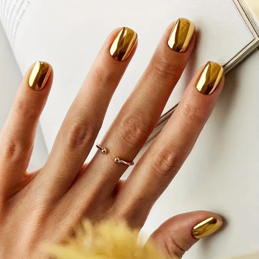 Metallic Gold Plating Nails