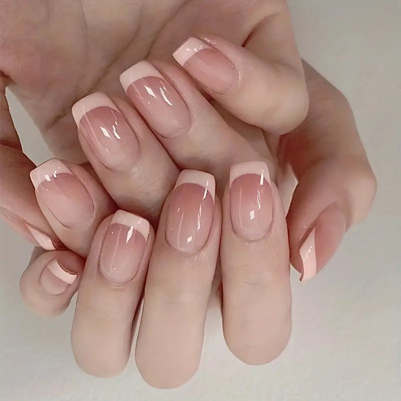 Pink French Tip Press On Nails