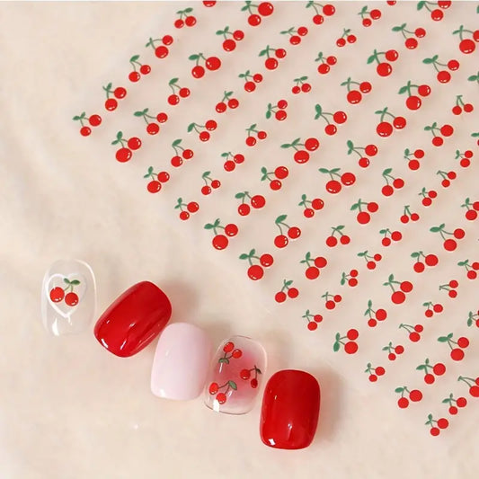 Cherry Nail Decals for Summer