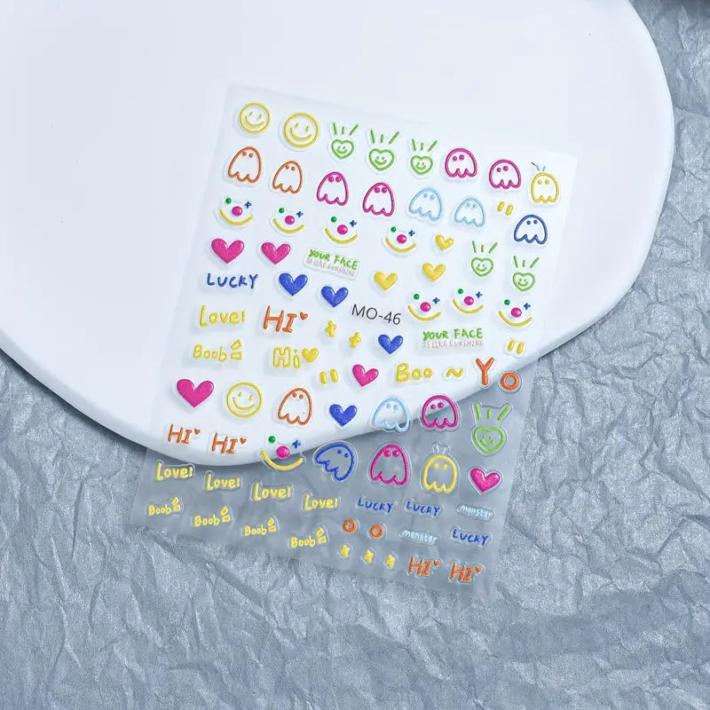 Cute Cartoon Nail Art Stickers