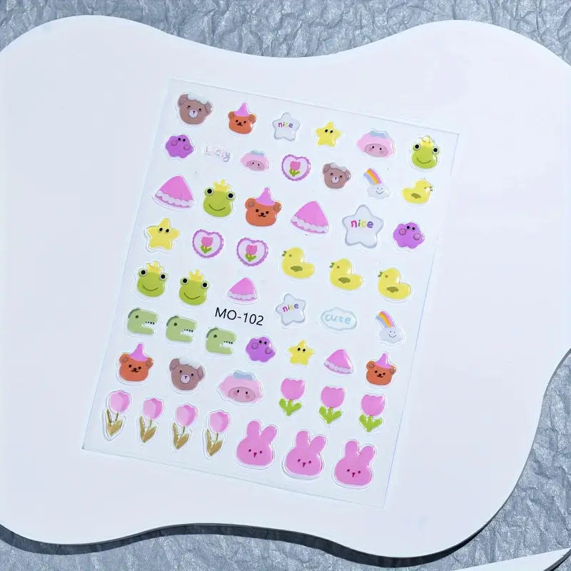 Cute Cartoon Nail Art Stickers