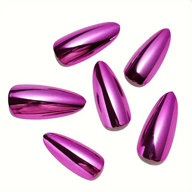 Shiny Purple Artificial Nails