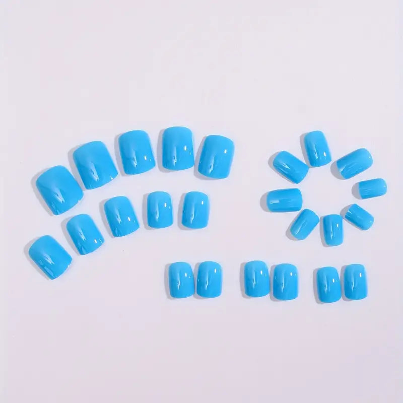 Women Cool Baby Blue Nails