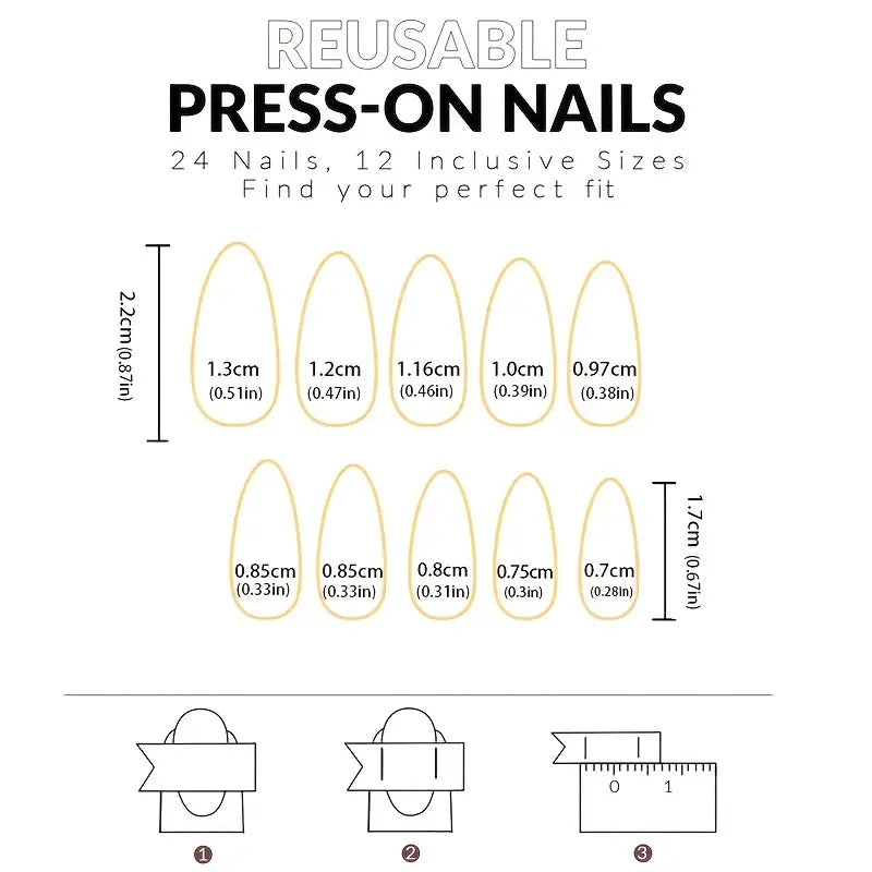 Medium Almond Press On Nails