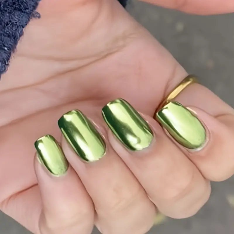 24pcs Metallic Solid Color Nails