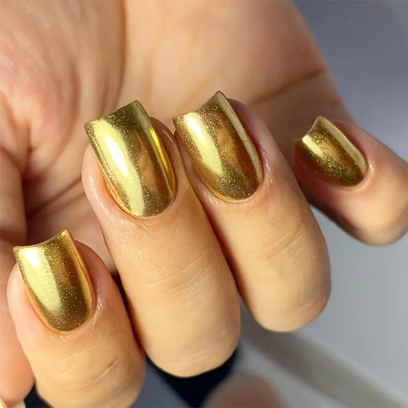 24pcs Metallic Solid Color Nails