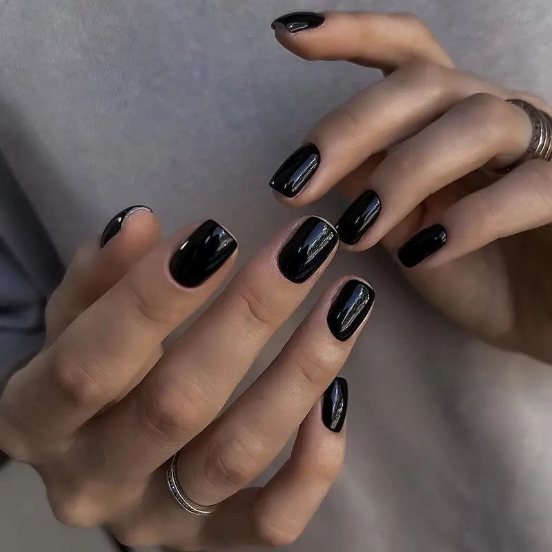 Girls All Seasons Black Nails