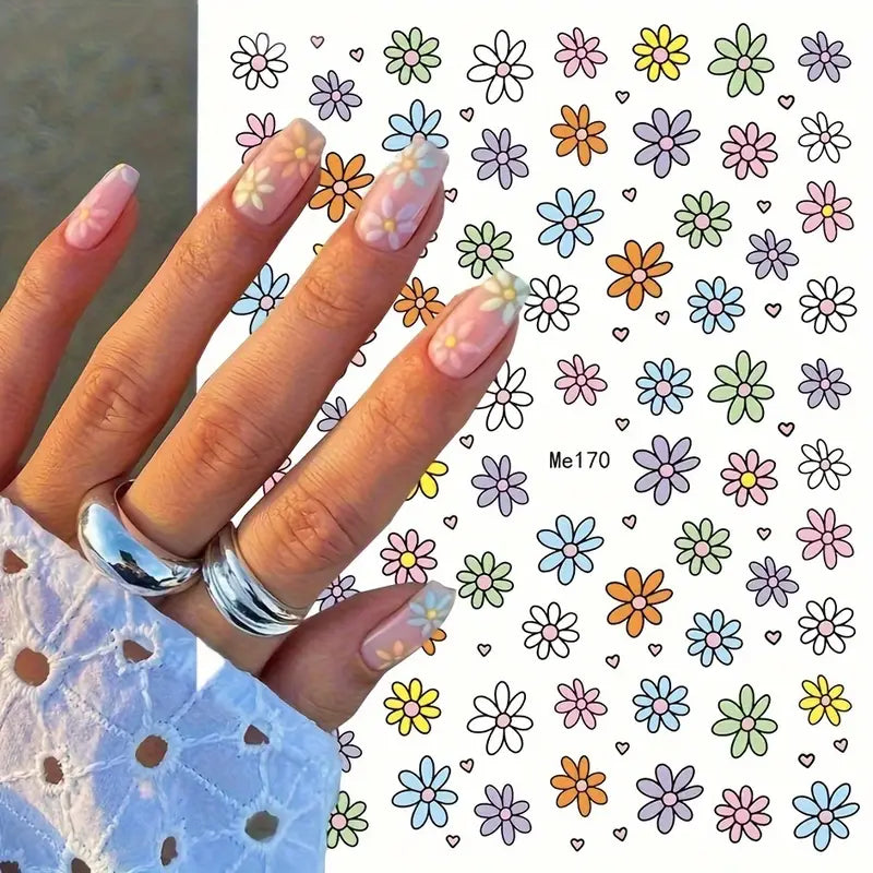 Spring Daisy Nail Art Stickers