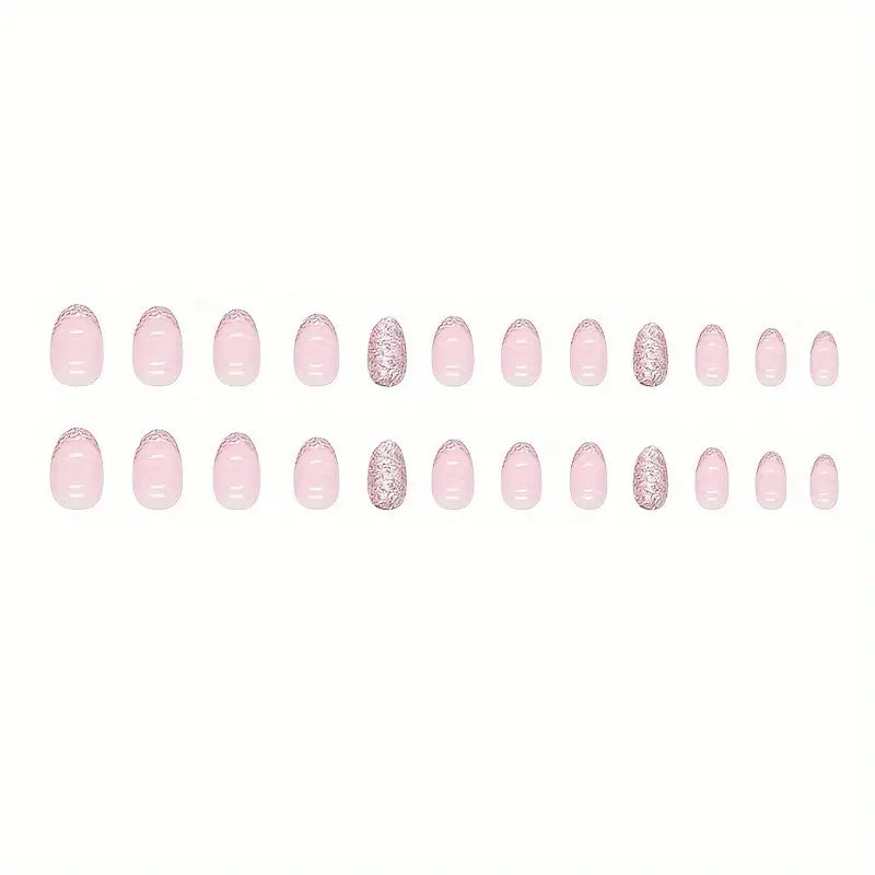 Pinkish French Press On Nails