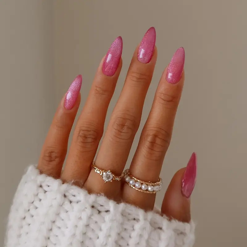 Long Almond Pinkish Nails