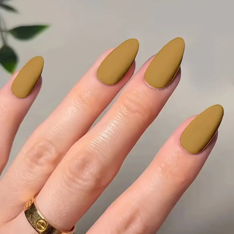 Multi-color Matte Almond Press On Nails