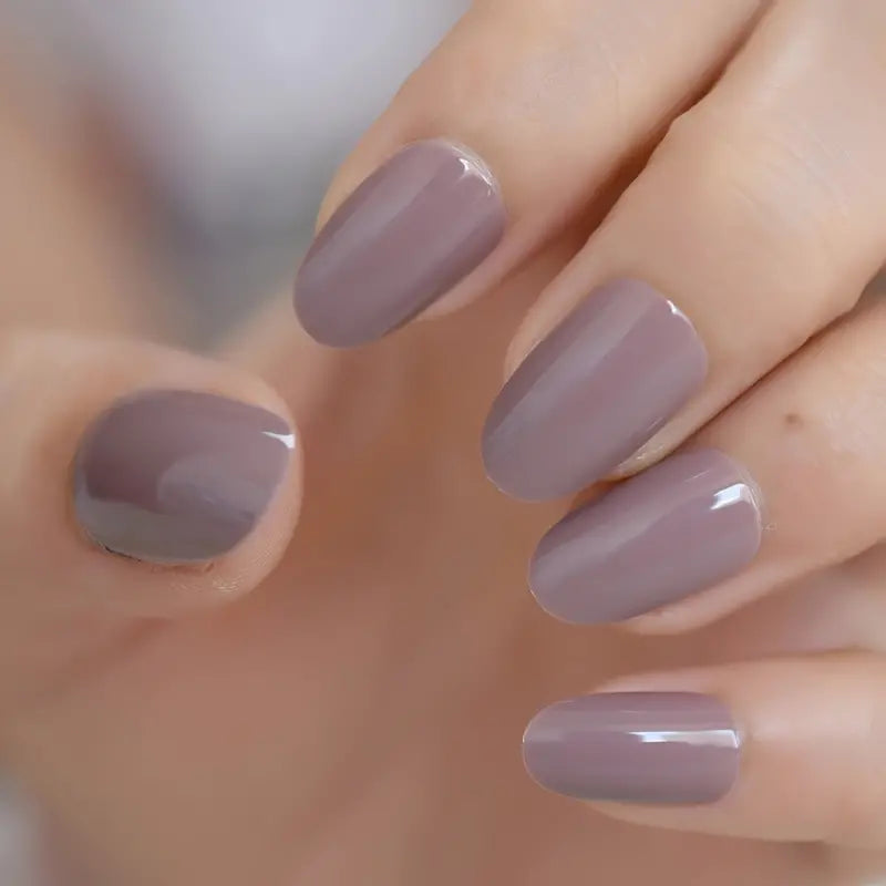 Pure Gray Fall Winter Nails