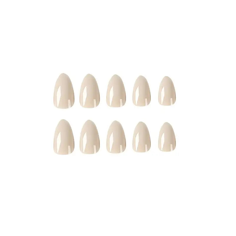 Off White Almond Press Nails