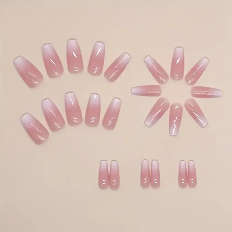 Glossy Ballet Medium Nails