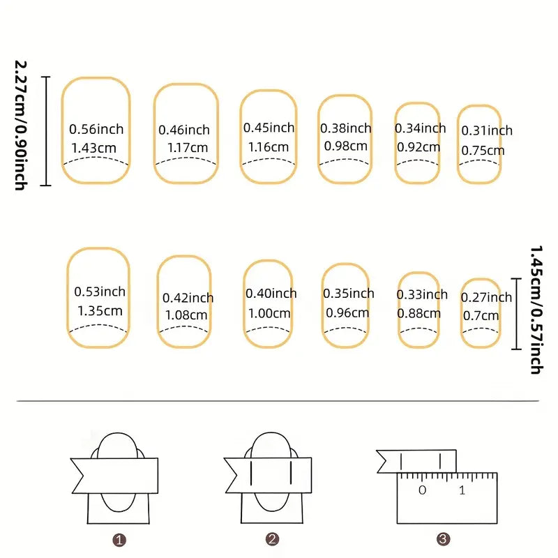 Glossy Square Press On Nails Kit